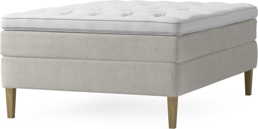 Delux Sense - Kontinentalsäng, enkelsäng 140 cm med bäddmadrass och sängben