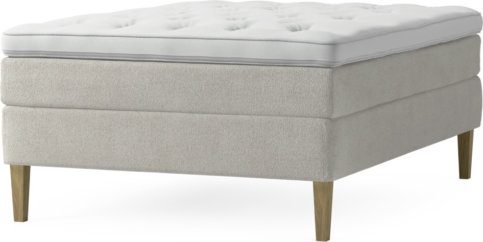 Delux Sense - Kontinentalsäng, enkelsäng 140 cm med bäddmadrass och sängben