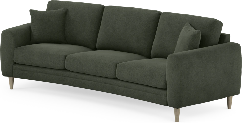 Eden - 3-sits soffa svängd - Grön