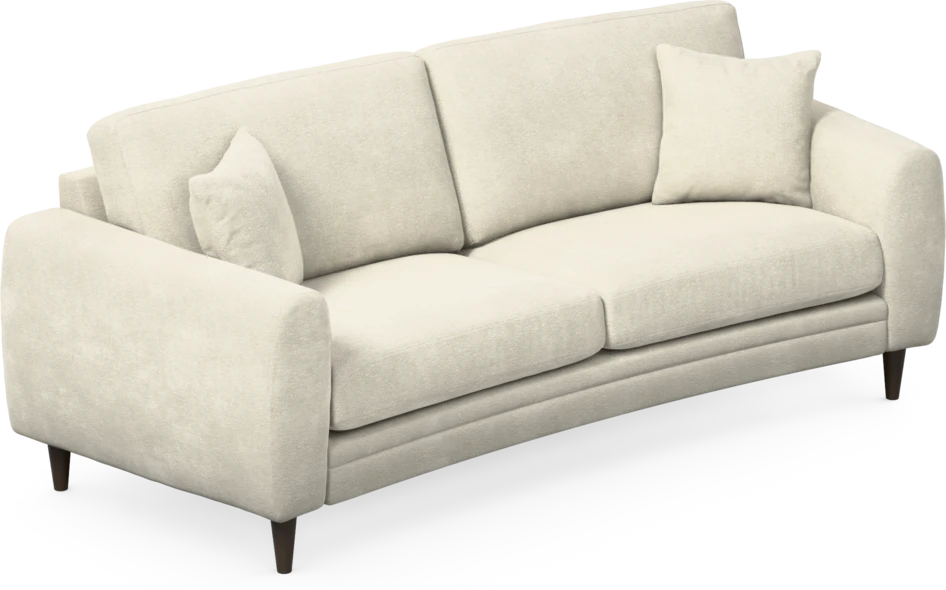 Eden - 2,5-sits soffa svängd - Vit
