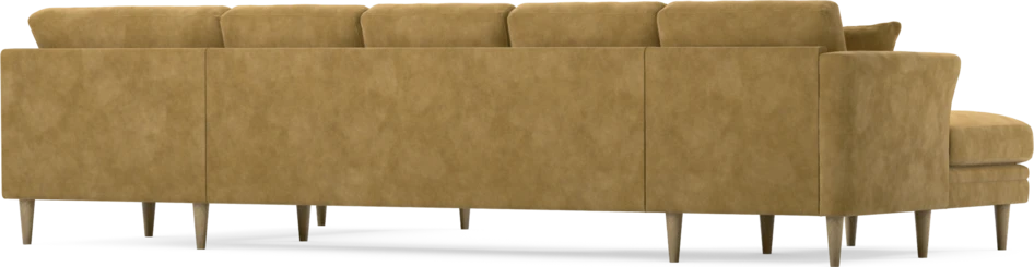 Eden - 3-sits soffa med schäslong vänster och divan höger - Gul