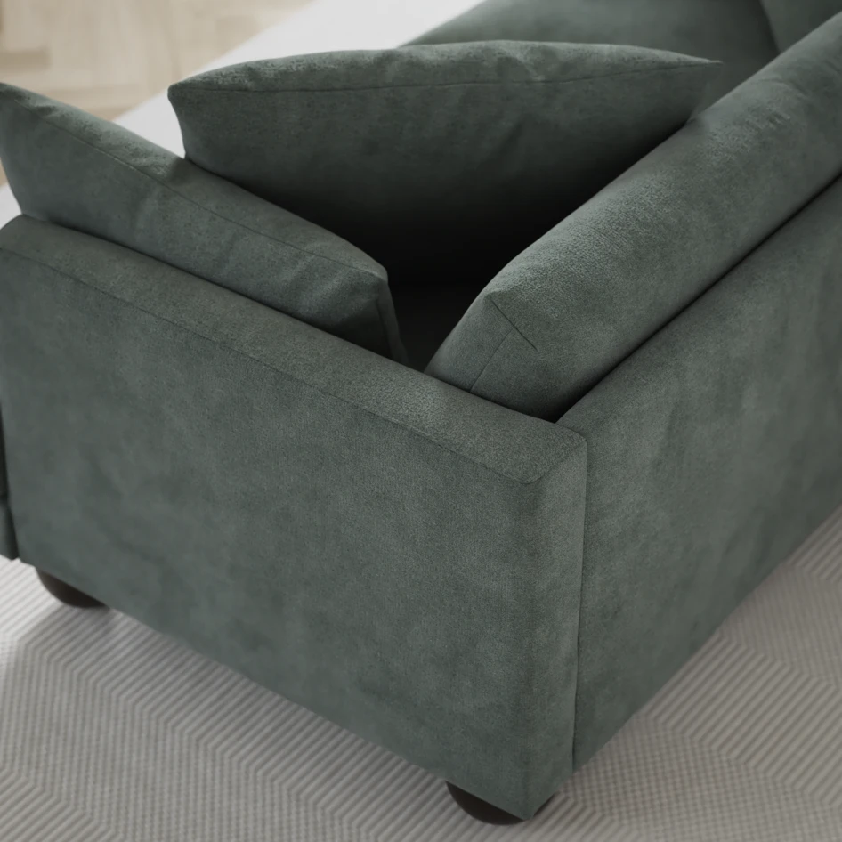 Harper - 3-sits soffa med divan höger - Blå