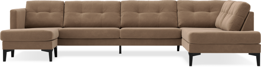 Rio - 4-sits soffa med schäslong vänster och divan höger - Beige
