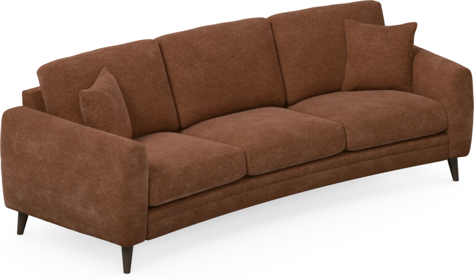 Eden - 3-sits soffa svängd - Orange