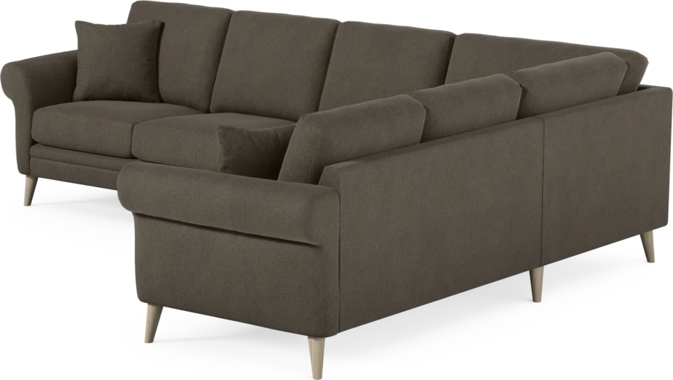 Eden - Hörnsoffa, 3+2-sits - Brun