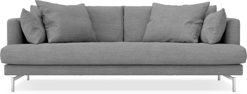 Harper - 3-sits soffa, hel dyna - Grå