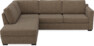 Friday - 2,5-sits soffa med divan vänster - Brun