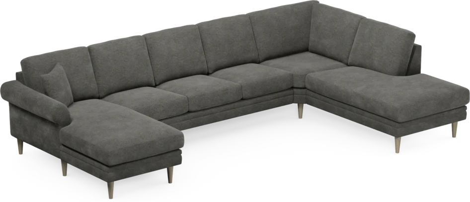 Eden - 3-sits soffa med schäslong vänster och divan höger - Grå