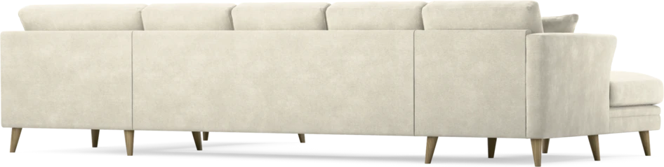 Eden - 3-sits soffa med schäslong vänster och divan höger - Vit
