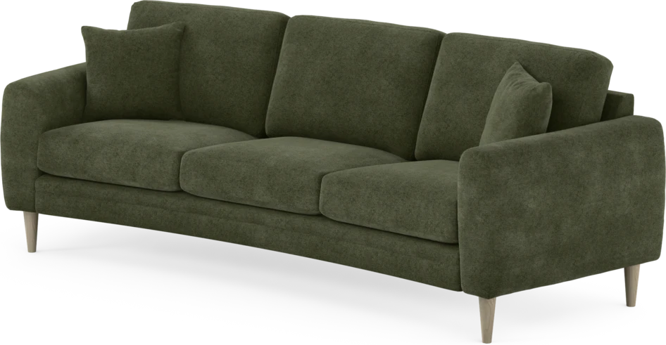 Eden - 3-sits soffa svängd - Grön