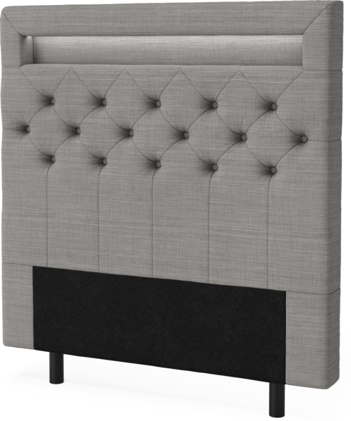 New York led - Sänggavel, 90-210 cm - Grå