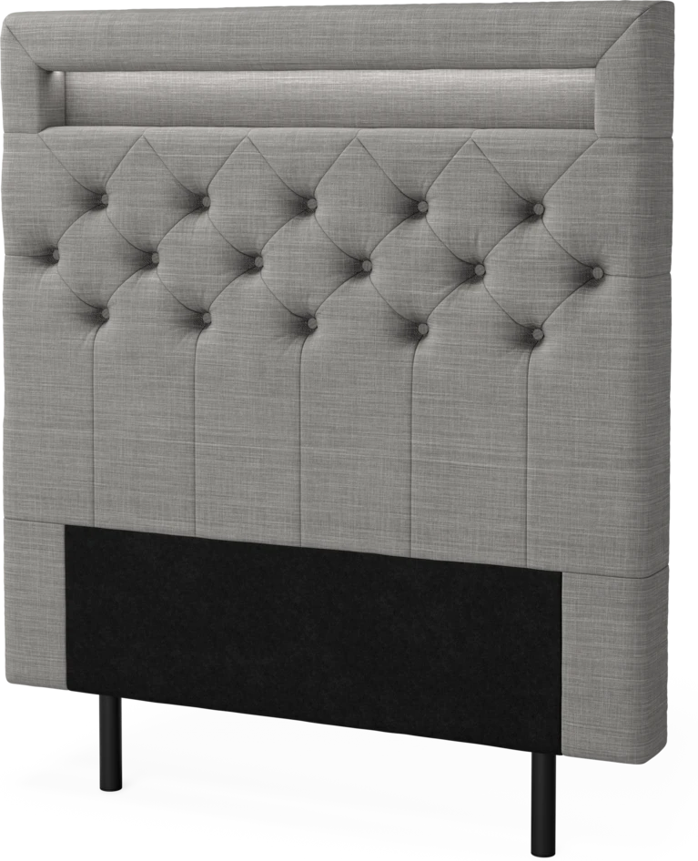 New York led - Sänggavel, 90-210 cm - Grå