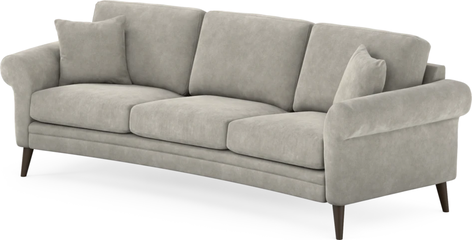 Eden - 3-sits soffa svängd - Grå