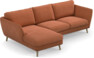 Madison Lux - 2-sits soffa med schäslong vänster - Orange