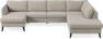 County - 3-sits soffa med schäslong vänster och divan höger - Beige