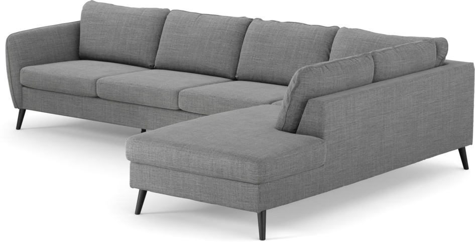 County - 3-sits soffa med divan höger - Grå