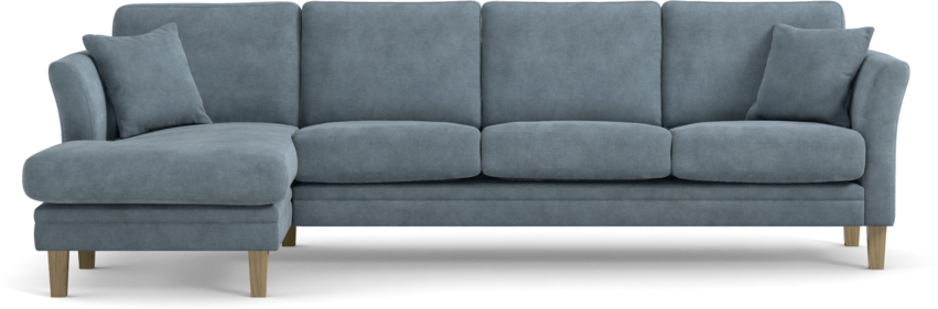 Eden - 3-sits soffa med schäslong - Blå