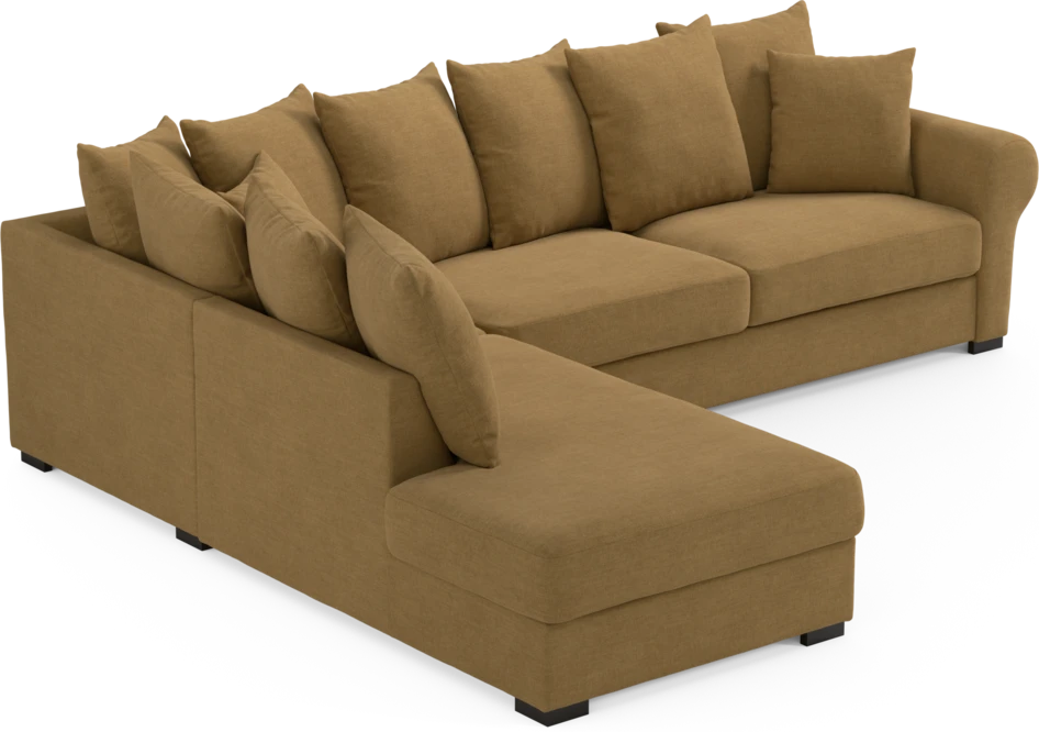 Town - 3-sits soffa med divan vänster - Gul