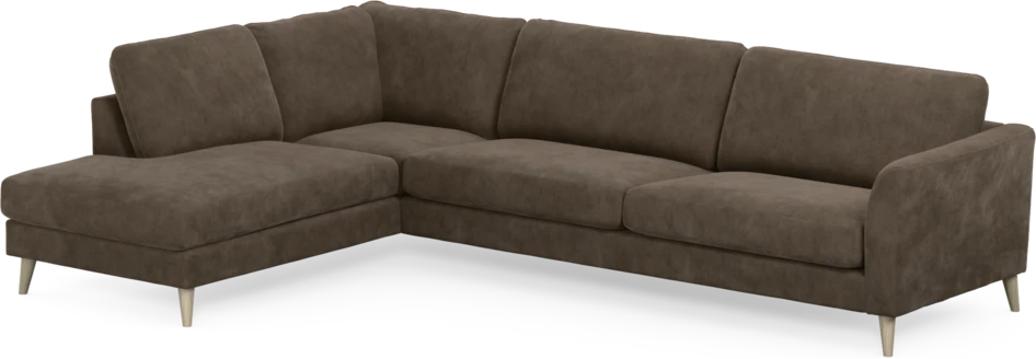 Bridge - 4-sits soffa med divan vänster - Brun