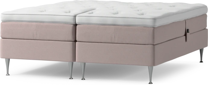 Delux Sense, Ställbar säng, dubbelsäng med bäddmadrass och sängben
