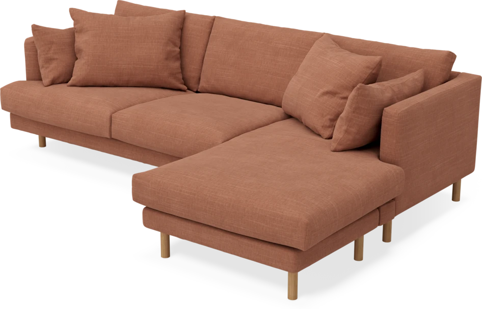 Harper - 4-sits med schäslong höger  - Orange
