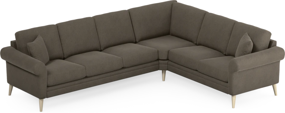 Eden - Hörnsoffa, 3+2-sits - Brun