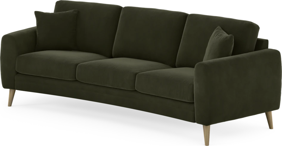 Eden - 3-sits soffa svängd - Grön