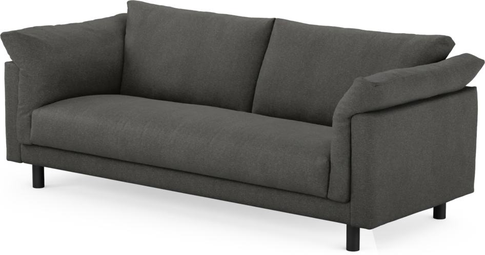 Cherrie - 3-sits soffa, hel dyna, fast klädsel - Grå