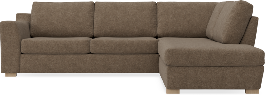 Friday - 2,5-sits soffa med divan höger - Brun