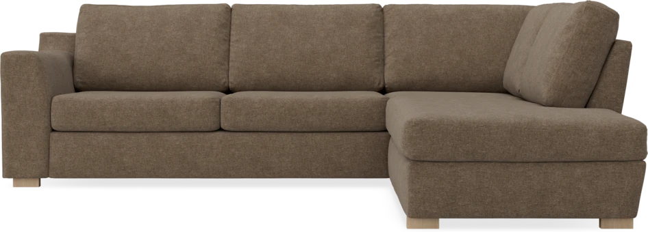 Friday - 2,5-sits soffa med divan höger - Brun