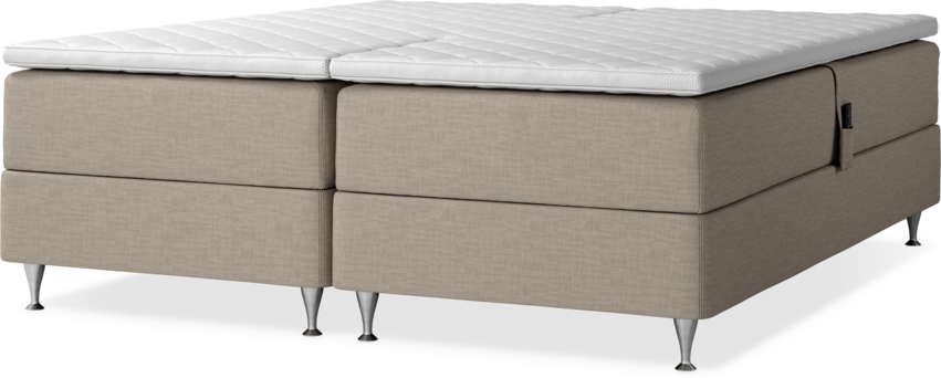 Delux Dream - Ställbar säng, dubbelsäng med bäddmadrass - Beige