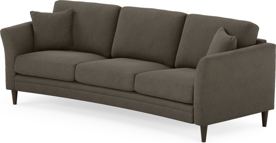 Eden - 3-sits soffa svängd - Brun