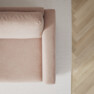 Friday - 2,5-sits soffa med divan vänster - Rosa