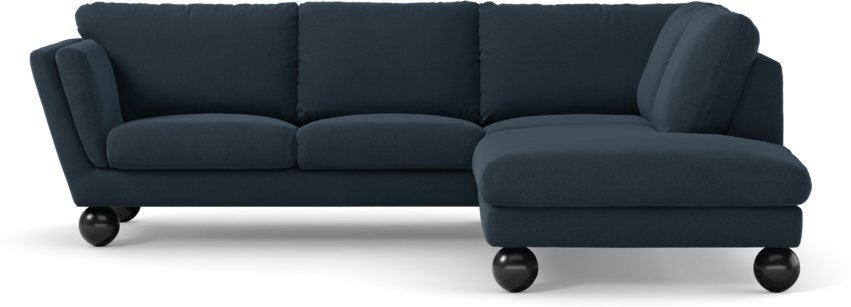 Madison Lux - 2-sits soffa med divan höger - Blå