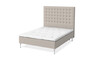 Sense Delux - Ramsäng, dubbelsäng med bäddmadrass Dream Delux vit, 160 cm - Beige