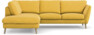 Madison Lux - 2-sits soffa med divan vänster - Gul