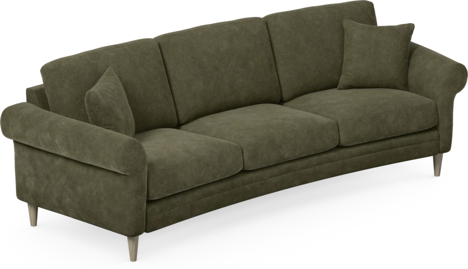 Eden - 3-sits soffa svängd - Grön
