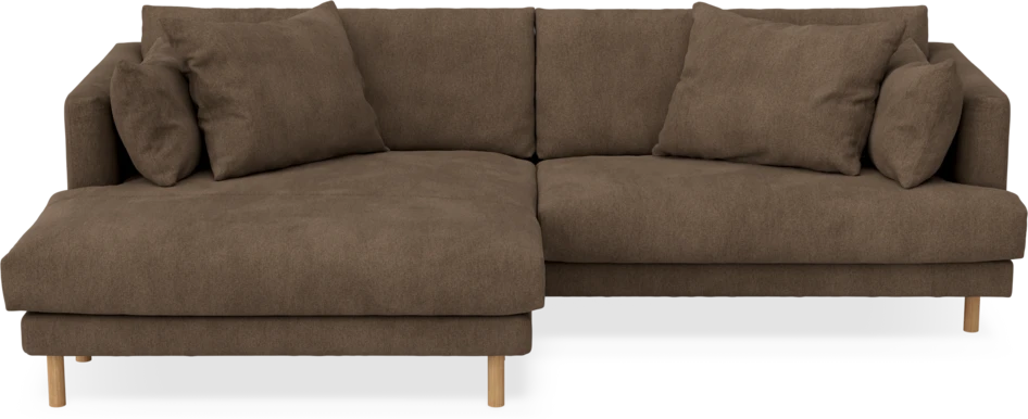 Harper - 4-sits med schäslong XL vänster - Brun
