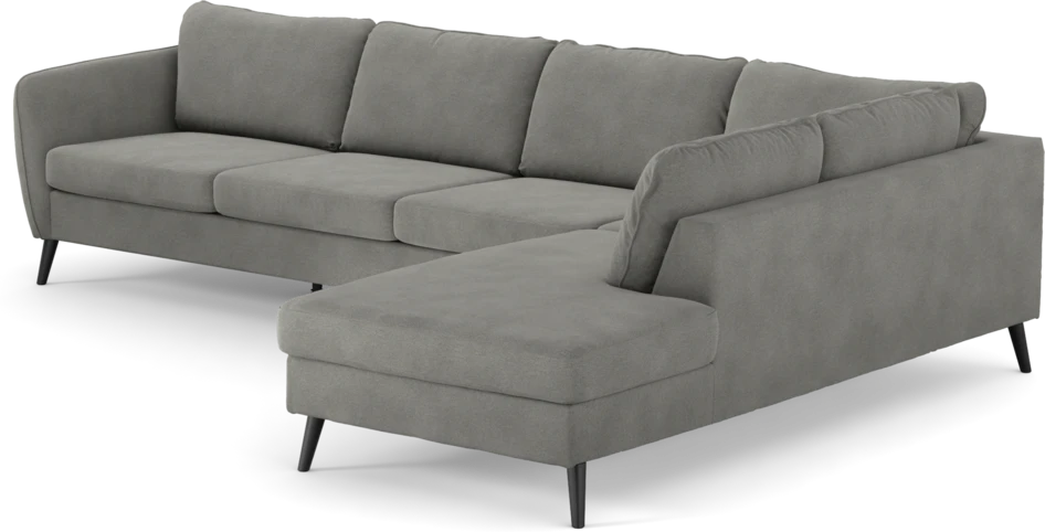 County - 3-sits soffa med divan höger - Grå