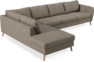 County - 3-sits soffa med divan vänster - Brun