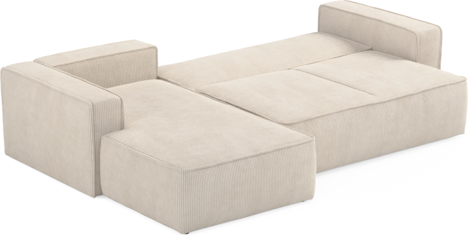 Ide - Bäddsoffa 3-sits med schäslong vänster - Vit
