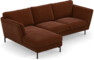 Madison Lux - 2-sits soffa med schäslong vänster - Orange