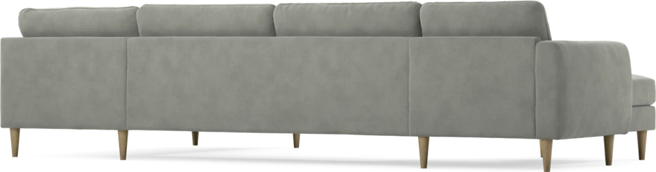 Bridge - 3-sits soffa med schäslong vänster och divan höger - Grå