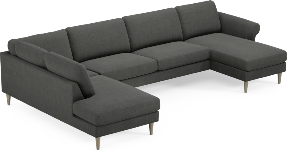 Bridge - 3-sits soffa med divan vänster och schäslong höger - Grå