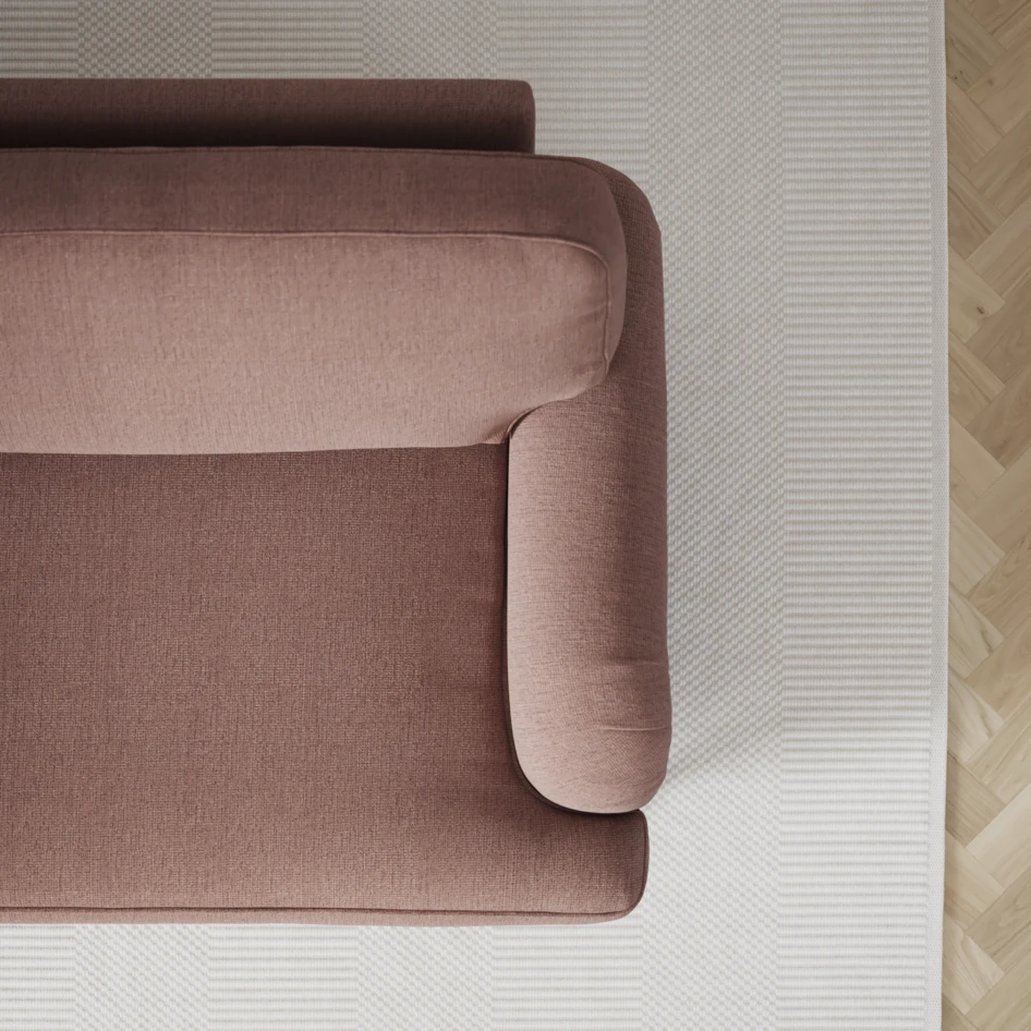 Oxford - 3-sits soffa svängd - Rosa