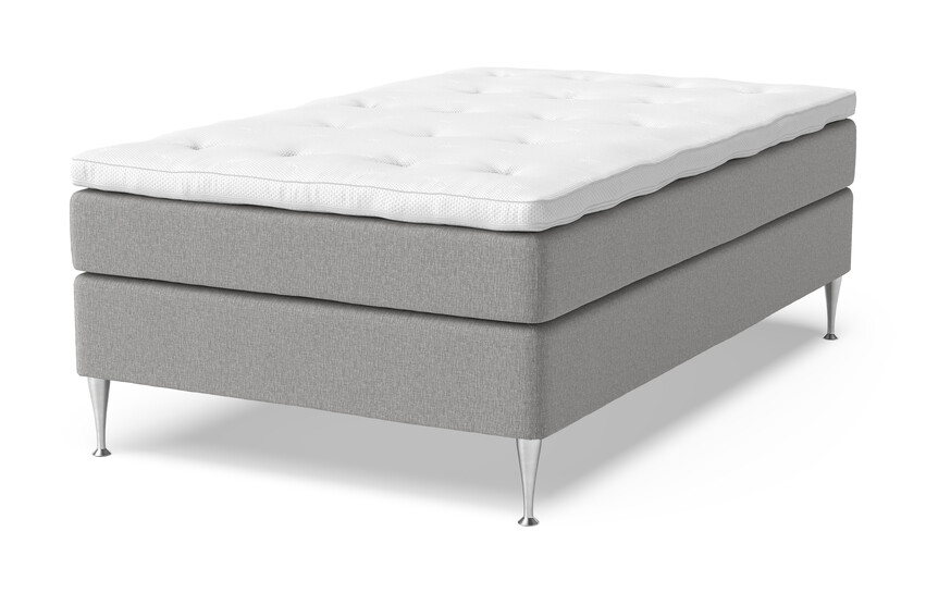 Sense Delux - Kontinentalsäng, enkelsäng med bäddmadrass Sleep Delux vit - Grå