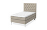Sense Delux - Kontinentalsäng, enkelsäng med bäddmadrass Dream Delux vit - Beige