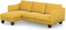 Madison Lux - 2-sits soffa med schäslong vänster - Gul