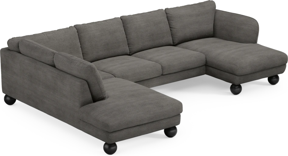 Madison - 2-sits soffa med divan vänster och schäslong höger - Grå