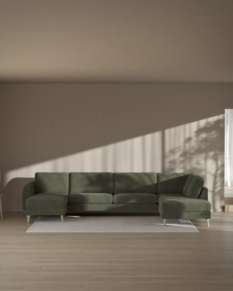 Bridge - 3-sits soffa med schäslong vänster och divan höger - inspiration